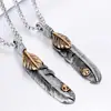 Colgante de Pluma de Acero de Titanio Takahashi Goro de Goro Collar de Moda Tendencia para Hombres y Mujeres Directamente del Fabricante Htd550