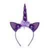 Diadema de unicornio, accesorio para el cabello hecho a mano, decoración para fiesta de cumpleaños de princesas, diadema de Halloween para niñas europeas y americanas.