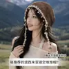 Gorro Estilo Bohemio con Borla de Concha Calado para Mujer, Sombrero Delgado Transpirable para Primavera y Verano que Hace que la Cara Parezca Más Pequeña