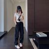 Pantalones como overoles de secado rápido, ligeros y con sensación fresca, pantalones de pierna recta de cintura alta para mujer, primavera y verano nuevos S0417G