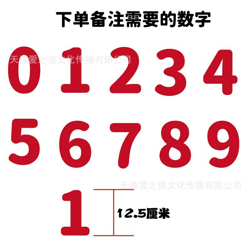 红色数字1个