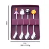 Juego de Vajilla de Acero Inoxidable Transfronterizo Creativo Juego de Tenedor y Cuchara de Halloween Cuchara para Postre de Pastel Tenedor de Fruta Venta Directa de Fábrica