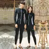 Traje de baño para pareja con pantalones de manga larga protección solar para mujer secado rápido traje de buceo para hombre traje de surf traje de snorkel traje de baño de boxeo dividido