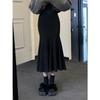 Novo Suéter de Malha Bodycon Cauda de Peixe 2025 para Mulheres, Cor Sólida, Confortável, Casual, Emagrecedor, Elegante, Saia de Tricô Ajustada