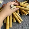 Al por mayor transfronterizo tallado en bambú juego sólido Manillar de Polygonatum odoratum material viejo de alta densidad colgante de mano Manillar de Polygonatum odoratum sólido