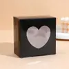 Nueva caja para pastel color papel kraft al por mayor en stock caja de embalaje para pastel hueca en forma de corazón caja de embalaje para repostería de pastelería