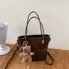 Novos Pingentes para Bolsas Simples Mini Toque de Luxo Bolsas Tote para Férias Preguiçosas para Mulheres Outono Inverno Bolsas de Mão Retrô