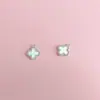 Pulseira Colar Charms Acessórios DIY Pedras Strass Esmalte Dupla Face Trevo Pingente Conector Joias Pequenos Pingentes em Estoque