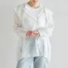 Camisa de verano suelta estilo japonés de nicho con solapas grandes, cuello de muñeca, cordones, Tencel, transparente, transpirable, ropa de protección solar, venta al por mayor