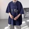 Camiseta 2026 Verano Nueva Marca de Moda Deportiva para Hombre Holgada Talla Grande Cuello Redondo Estampada Popular de Manga Corta