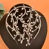 Nova Faixa de Cabelo Europeia e Americana Headwear Feito à Mão Corrente de Garras de Strass Coroa de Cabelo Curva de Noiva Casamento Acessórios de Cabelo para Madrinhas DZ232