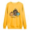 Sudadera casual estampada de la serie de letras de calabaza de Halloween de Comercio Exterior 2025 para hombres y mujeres
