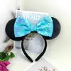 Faixa de cabeça com laço da Minnie tiara infantil parque de diversões fofa desenho animado orelhas de coelho do Mickey presilha acessórios de cabelo
