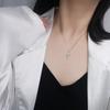 Collar de Hoja de Oro de Plata S925 para Mujer, Cadena de Clavícula Nicho de Lujo Ligero de Alta Gama, Gargantilla de Hoja Nueva de Moda 2022
