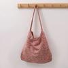 Bolso de lona con estampado floral fresco de Dongdaemun, estilo coreano, para mujer, estilo urbano, combinable, para debajo del brazo, precio unitario, gran capacidad.