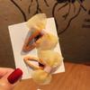 Pinza para el Cabello de Lazo de Gasa Pinza de Pato de Tela Pinza Par de Organza para Cola de Caballo Infantil Pinza para el Cabello Accesorios para el Cabello Rojos de Internet