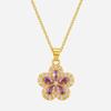 Collar de lujo ligero con flor de circón superbrillante para mujer, cadena de clavícula con colgante de moda, diseño de nicho, 2024