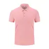Camisa Polo Publicitaria de Color Sólido con Cuello Camisero Camiseta de Manga Corta Ropa de Trabajo para Mujer Estampado de Logo Guardería Capacitación para Maestros Ropa de Trabajo