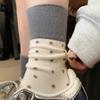 Sentido mixto retro japonés ~ calcetines redondos calcetines de media pantorrilla para mujer nuevos versátiles elegantes para todo tipo de atuendo calcetines de felpa de lunares estilo princesa