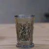 Juego de Vasos Espesos de 30ml para Bar B52 Vasito para Shots Cortos Imitación Bambú Juego de Madera Maciza