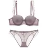 Conjunto de Sutiã com Aro e Push-Up para Comércio Exterior Transfronteiriço, Conjunto de Sutiã Feminino com Suporte Lateral, Sutiã Sexy, Sutiã Antidecair