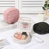 En stock nuevo neceser de lápiz labial estilo Chanel de alta calidad, bolsa de almacenamiento de cosméticos de lujo ligero, bolsa portátil de viaje para algodón sanitario