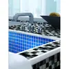 Azulejos de mosaico de cristal para piscina, piscina de observación, inodoro, estanque de peces, bañera, azulejos azules para casa de huéspedes