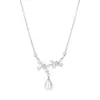 Ins Coreano Lujo Ligero Colgante de Mariposa de Circonita Cadena para Clavícula de Moda para Viajar Versátil Collar de Perla Gota de Agua Accesorios para Mujeres