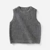 Nuevo Chaleco de Punto para Bebé Primavera 2024 Ropa Exterior de Punto para Niños Japoneses Suéter de Punto Ropa Interior para Bebé Chaleco de Cuello Redondo Suéter