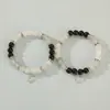 Pulsera de estrella pentagrama hueca punk de chica popular transfronteriza europea y americana, pulsera hecha a mano para pareja con forma de corazón de guitarra
