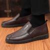 Zapatos Casuales Nuevos para Hombre Primavera y Otoño Zapatos de Trabajo de Cuero para Hombres de Mediana Edad y Mayores Negocios Casuales Zapatos de Comercio Exterior Transfronterizo Venta al por Mayor