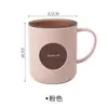 Vaso para enjuague bucal de doble capa de color contrastante para baño del hogar Estudiantes con asa Lindas tazas de pareja Resistente a caídas Lavable Taza portacepillos de dientes