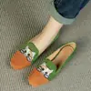 Mocasines Bordados de Gato 2026 Nuevos de Primavera Tacón Bajo Retro Slip-On Mocasines Versátiles Planos para Mujer