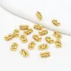 Pulsera de perlas hecha a mano con circonita incrustada de oro real de 18k, DIY, flor de ciruelo, doble hilera de cuentas espaciadoras, accesorios de joyería al por mayor C45