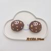 Muñeco de peluche de dibujos animados, galleta de chocolate, pan de queso, M Bean, muñeco de galleta, broche, bolsa, ropa, calcetines, decoraciones