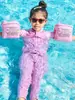 Brazaletes flotadores gruesos de macarrón en stock transfronterizos para adultos y niños, manguitos acuáticos inflables para aprender a nadar, manguitos de flotación