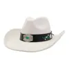 Nova Moda Masculina e Feminina para Casais Estilo Europeu e Americano Chapéu Cowboy de Camurça Chapéu Jazz Chapéu de Sol Chapéu de Praia Chapéu de Aba Larga