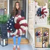 Guirlanda Dia da Independência Americana Atacado Transfronteiriço Nova Coroa de Flores Artificiais Pendurada na Porta Decoração de Festa ao Ar Livre no Pátio Pendurada