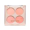 Minshzee Ming Xizhi Paleta de Rubores de Cuatro Colores Blanqueadora Color Natural Paleta para Contorno Rubor Mate Paleta de Rubor Morado Transfronteriza