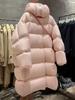 Jaqueta Acolchoada de Penas de Pato Branco 90 Resistente ao Frio para Mulheres, Comprimento Médio, Novo Casaco Acolchoado Fashion Inverno 2026