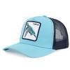 Especial transfronterizo para gorra de béisbol de malla con parche de animal y protección solar, bordado europeo y americano, gorra de béisbol de camionero de comercio exterior