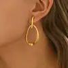 Pendientes de Gota Irregular Dorados Estilo Maillard Otoño e Invierno Transfronterizos, Pendientes de Celebridad de Internet con Diseño de Nicho Estilo Ins de Lujo Ligero