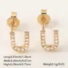 Novas joias femininas 26 brincos de letra inglesa brincos de zircônia microincrustada de cobre brincos de temperamento da moda fornecimento no atacado