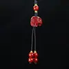 Bolsa da Sorte Dourada Roxa com Areia Pingente para Corrente de Celular Cinnabar Natural Lótus Pixiu Cabaceira Acessórios Conteúdo Regular Ornamento de Cinnabar