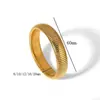 Pulsera Elástica de Acero Inoxidable Estilo Simple Elegante Europeo y Americano Pulsera con Rayas de Acero de Titanio Oro 18K Joyería para Mujer Venta al por Mayor