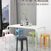 Banco de Plástico Moderno Minimalista Silencioso Antideslizante Sala de Estar Mesa de Comedor Banco de Comedor Apilable Uso Doméstico Banco Engrosado Silla Alta