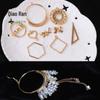 DIY Ear Acessórios Liga Coreana Simples Duplo Pendurado Arco Amor Brincos Material Pulseira Pingente Pingente