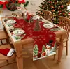 Conjunto de Toalha de Mesa Novo Transfronteiriço Decoração de Mesa para Feriado de Natal Conjunto de Bandeira de Mesa Jogos Americanos Bandeira de Mesa 2026 Amazon