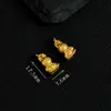 Prata 925 maciça banhada a ouro 24K em toda a peça, acessórios de joias DIY feitos à mão, pingentes de pulseira clássicos e fofos de desenho animado