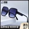 Gafas de sol personalizadas de nueva tendencia transfronteriza, gafas de sol cuadradas de moda para damas, gafas de sol con montura grande 6012, venta al por mayor